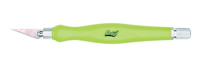Excel Hobby 16027 -K26 Fit Grip Knife -- With 11 Blade and Safety Cap (Green) 