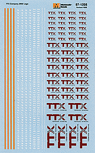 Microscale 871298 - HO TTX Auto Rack w/ 2008+ Logo - Railroad Decal Set