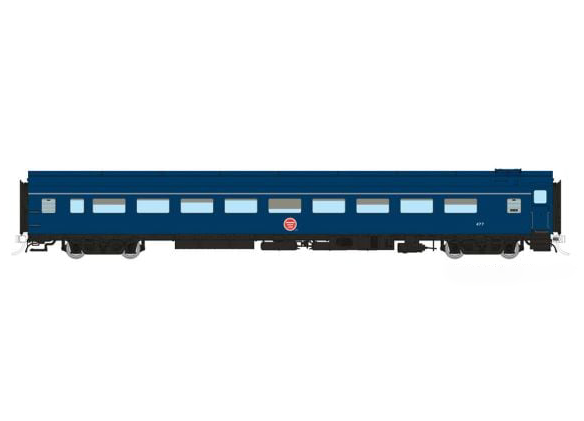 Rapido 606-100405 - HO Lightweight Coach - Missouri Pacific - Jenks Blue #477