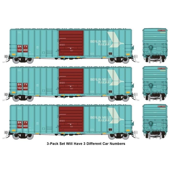 Rapido 198009 HO PC&F 5241 CUFT - Boxcar - BKTY Patch 1 (UP) - 3 Pack