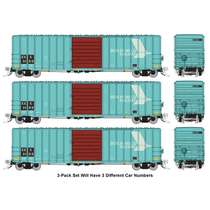 Rapido 198012 HO PC&F 5241 CUFT - Boxcar - EEC Patch 2 - 3 Pack 