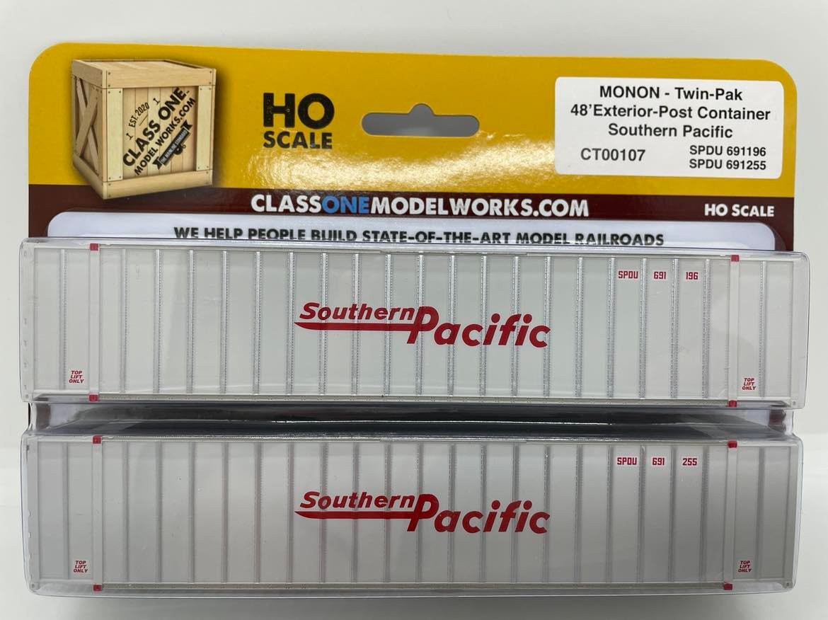 Class One Model Works CT00107 - HO Monon 48ft Exterior Post - Southern Pacific (2pk)