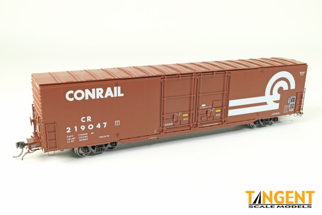 Tangent Scale Models HO 33011-06 Greenville 6,000CuFt 60ft Double Door Boxcar - Conrail "932B Repaint 1976+ Large Logo""- #219082