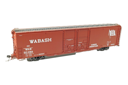 Tangent Scale Models HO 33013-02 Greenville 6,000CuFt 60ft Double Door Boxcar - Wabash (WAB) "Delivery Red 9-1963" #50080