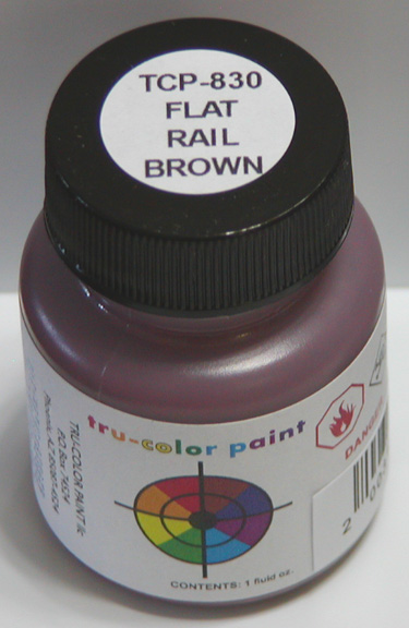 Tru Color Paint 830 - Flat Brushable Acrylic - Flat/Rail Brown - 1oz