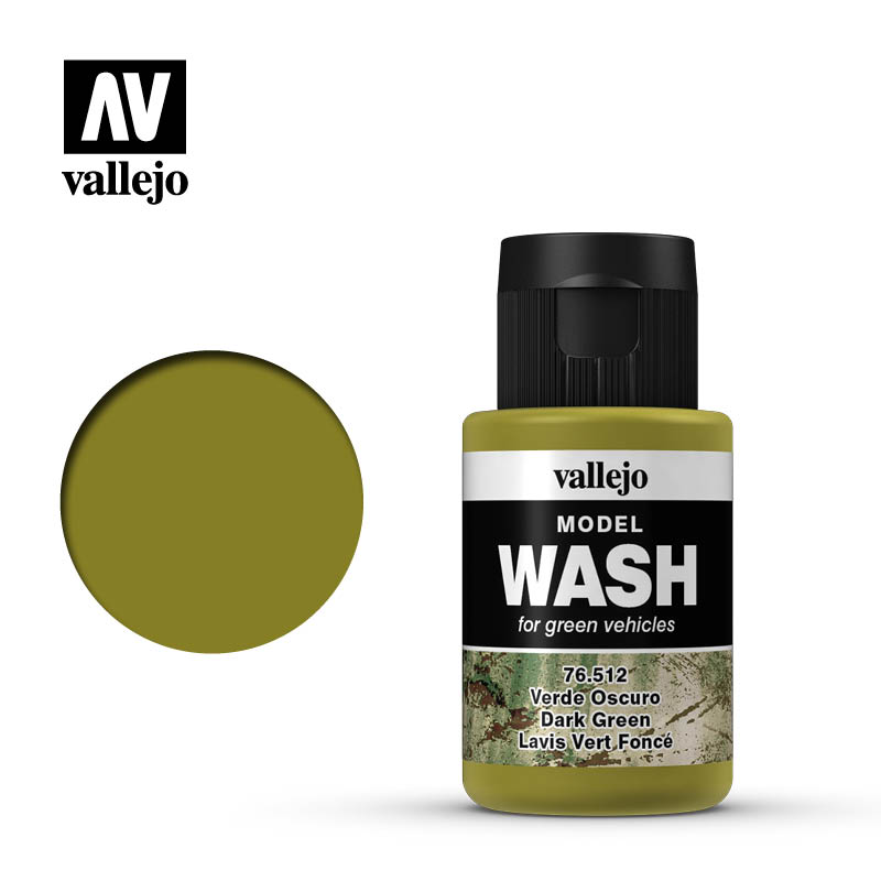 Vallejo 76512 - Model Wash - Dark Green - 35ml Bottle