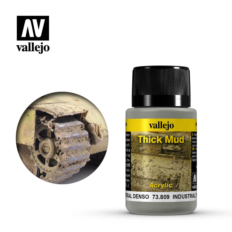 Vallejo 73809 - Model Wash - Weathering FX - Industrial Thick Mud - 40mL Bottle