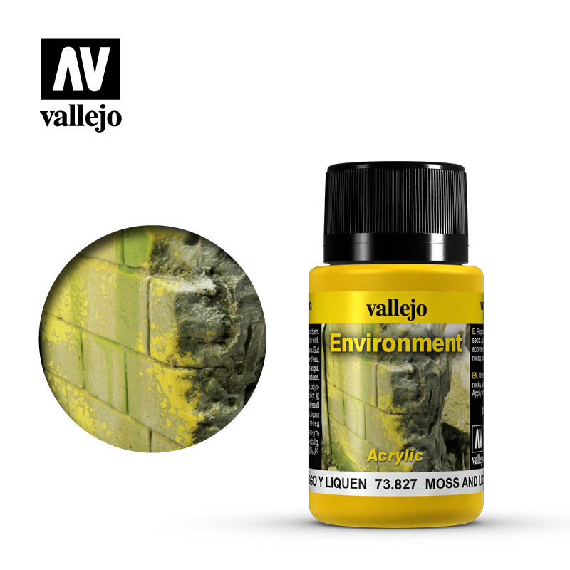 Vallejo 73827 - Model Wash - Weathering FX - Moss and Lichen - 40mL Bottle 