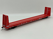 Rapido 147001 - HO 66ft Bulkhead Flatcar - CP Rail (Action Red) (6pk)