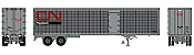 Rapido 403111 - HO 45Ft Trailmobile Dry-Van Trailer w/ Side Door - CN Piggyback #204934