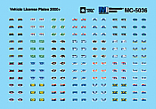 Microscale MC-5036 - HO Vehicle License Plates 2000+ - Decals