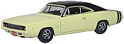 Oxford Diecast 87DC68004 - HO 1968 Dodge Charger - Assembled - Yellow, Black