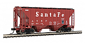 Walthers Mainline 7952 - HO RTR 37ft 2980 Cubic-Foot 2-Bay Covered Hopper - Santa Fe (ATSF) #350037