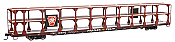 Walthers Mainline 8214 - HO 89Ft Flatcar w/Tri-Level Open Auto Rack - Pennsylvania Railroad PRR Rack/ Trailer-Train Flatcar #908090
