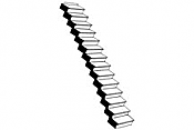 Plastruct 90940 - G (1:24) Custom Straight Staircase (1pc)
