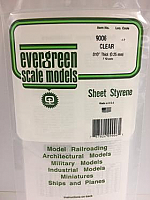Evergreen Scale Models 9006 - .010in Clear Oriented Polystyrene Sheet (2 Sheets)