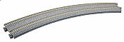 Kato Unitrack 20-186 - N Scale Concrete Tie Curved Double Super-Elevated Track - 18-7/8 & 17-5/8 Inch Radius - 22.5-Degree Easements