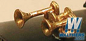 Cal Scale 644 HO - Nathan K3 K3LAR3 3-Chime Air Horn - Lost Wax Brass Casting