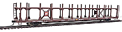 Walthers Mainline 8024 - HO 89ft Flatcar w/ Bi-Level Open Auto Rack - Pennsylvania Rack, Trailer Train Flatcar (TTBX) #930036