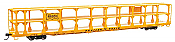 Walthers Mainline 8220 - HO 89Ft Flatcar w/Tri-Level Open Auto Rack - St. Louis San Francisco Rack/ Trailer-Train Flatcar #913646