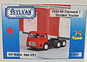 Sylvan Scale Models V-337 HO Scale - 1953/68 Diamond T734 Tandem Tractor - Unpainted and Resin Cast Kit