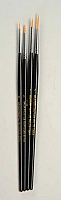 Atlas Brush Company 1554PS - Golden Taklon Detail Brush Set (4pcs)