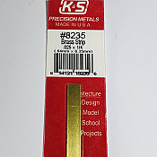 K&S Engineering 8235 All Scale - Brass Strip - 12inch x 1/4inch x .025inch