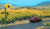 Busch 6003 HO Sunflower Field - Parts for 60 Flowers w/Bases