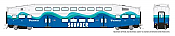 Rapido 146053 - HO Single BiLevel Commuter Car - Sounder - Unnumbered Coach