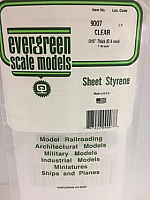 Evergreen Scale Models 9007 - .015in Clear Oriented Polystyrene Sheet (2 Sheets)