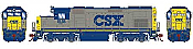 Athearn Genesis G13336 - HO EMD GP15T Diesel - DCC & Sound - CSX #1518