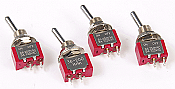 Miniatronics - 3620004 Toggle Switch -  ON-OFF 2 Position SPST Latching Toggle Switch AC 125V/6A - 4pcs 