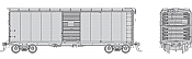 Rapido 183099 - HO 1937 AAR 40Ft Boxcar - CP5/5 Ends - Undecorated Car