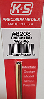 K&S Engineering 8208 All Scale - 7/32 inch OD Round Brass Tube - 0.029inch Thick x 12inch Long