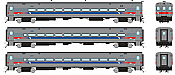 Rapido 128557 - HO Comet Commuter Car Set - Philadelphia SEPTA (Late Scheme) Set #1