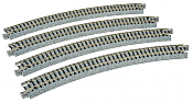 Kato Unitrack 20-150 - N Scale Curved Track; 15-degree, 28-1/4in (718mm)(4/pkg)
