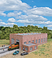 Walthers Cornerstone 3266 - N Scale Two-Stall 130 Ft Brick Diesel House - Kit