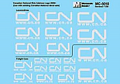 Microscale MC-5010 - HO Canadian National - Grey Web Address Logo - Various Sizes - Decals