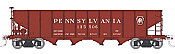 Rapido 178006 - HO H21A 4-Bay Hopper - Pennsylvania (PRR Red, Shadow Keystone) (6pkg) #1