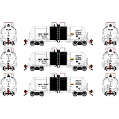 Athearn Genesis G25754 - HO 13,600 Gallon Acid Tank Car - GE Rail Services (NATX) (3pkg)