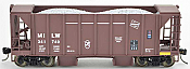 Bowser 42812 - HO RTR 70 Ton 2-Ballast Hopper with Side Chutes - Milwaukee Road #341740