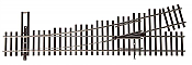 Walthers Track 83013 - HO Code 83 Nickel Silver DCC Friendly # 4 Turnout - Left Hand