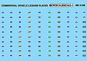 Microscale MC-4168 - HO Vehicle License Plates (Commerical Plates 1970 - 1995) - Decals