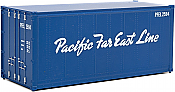Walthers SceneMaster 8666 HO - 20ft Smooth-Side Container - Pacific Far East Line