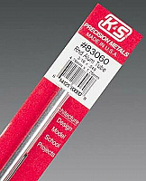 K&S Engineering 83060 All Scale - 3/16 inch OD Round Aluminum Tube - 0.049inch Thick x 12inch Long