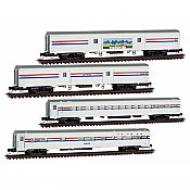 Micro Trains 994 01 270 - Z Scale Passenger Cars - Amtrak (4pk)