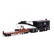 Athearn RTR 75415 - HO 200-Ton Crane w/Tender - Conrail/Small Logo #45218
