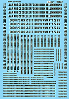 Microscale 90022 - HO Alphabets - Condensed Gothic - Black - Waterslide Decals