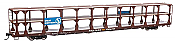 Walthers Mainline 8211 - HO 89Ft Flatcar w/Tri-Level Open Auto Rack - Great Northern Rack/ Trailer-Train Flatcar RTTX #501917