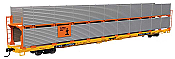 Walthers Mainline 8113 - HO 89Ft Flatcar w/Bi-Level Shielded Auto Rack - Illinois Central Gulf Rack / Trailer-Train Flatcar TTBX #965506